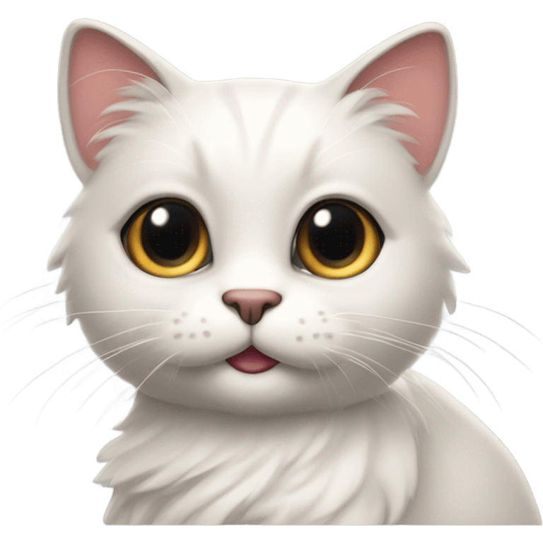 Coquette cat emoji