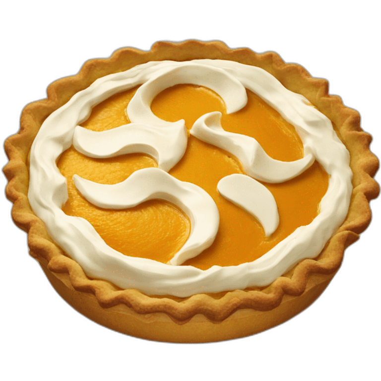 part de pumpkin pie with cream emoji