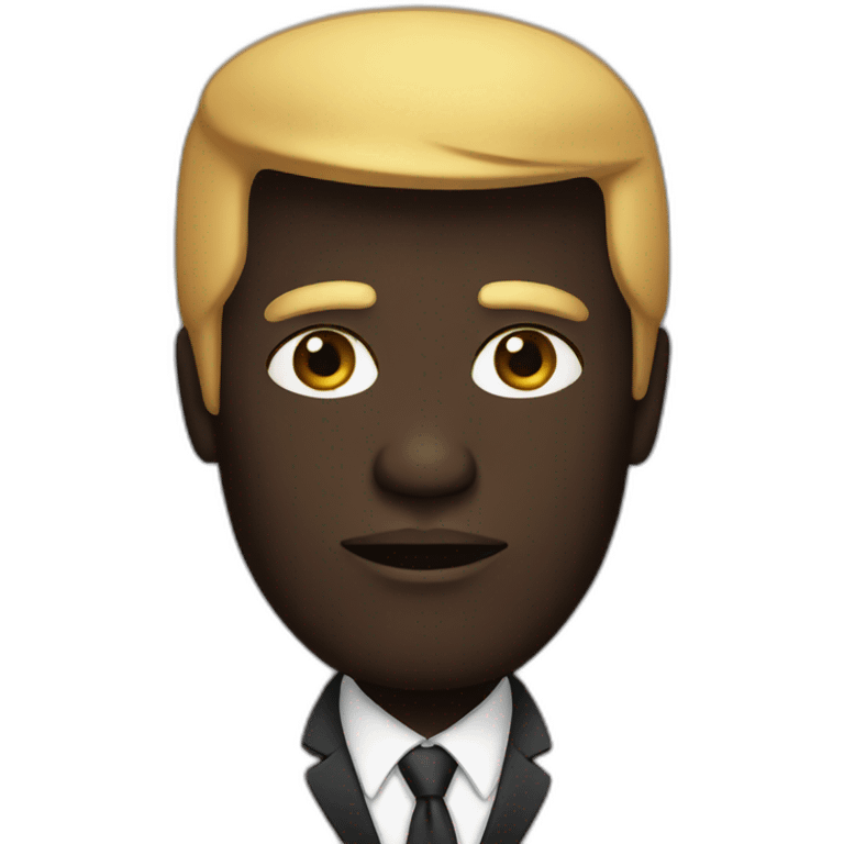 trump black skin emoji