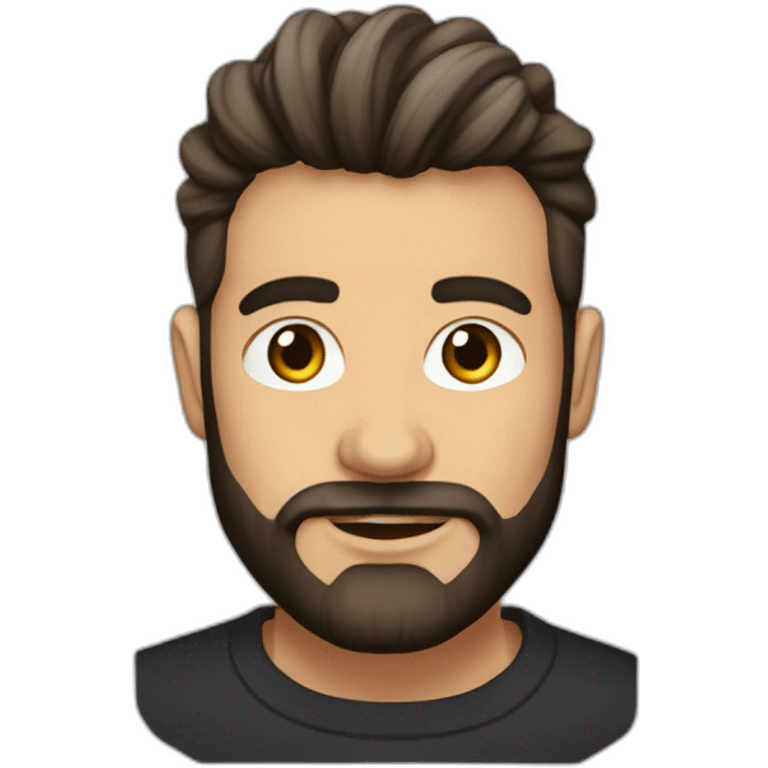 Moreno con barba aretes pircyn en el lavio emoji