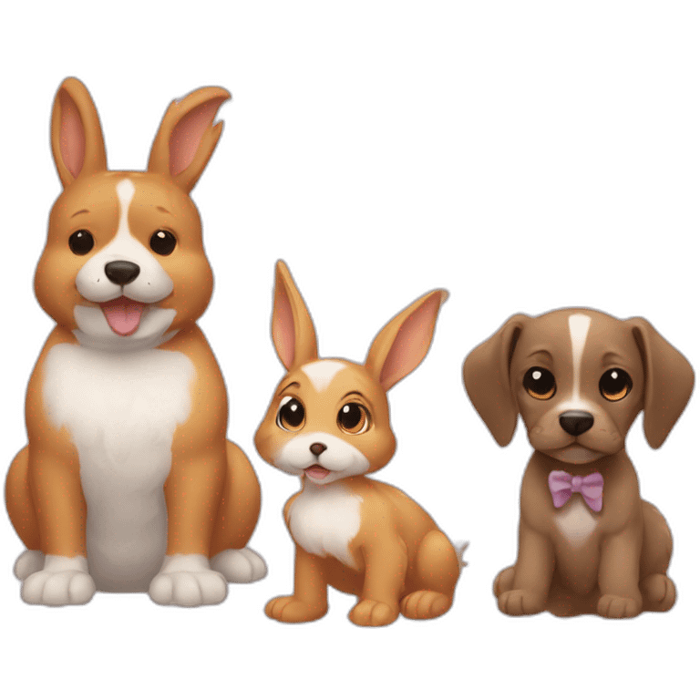 Duck, bunny and havenese puppy emoji