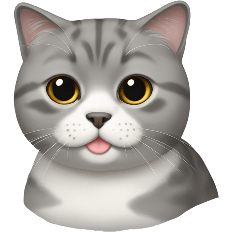 grey scottish fold cat emoji