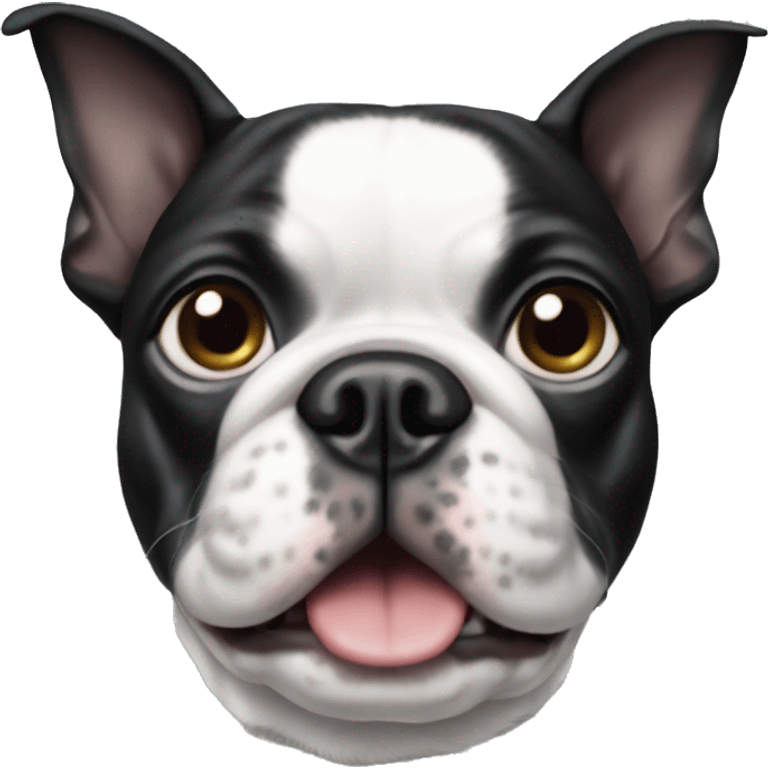 Boston terrier in cold emoji