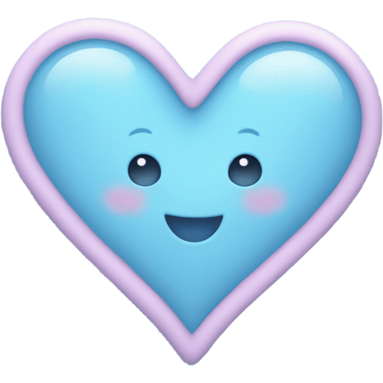 pastel blue heart emoji