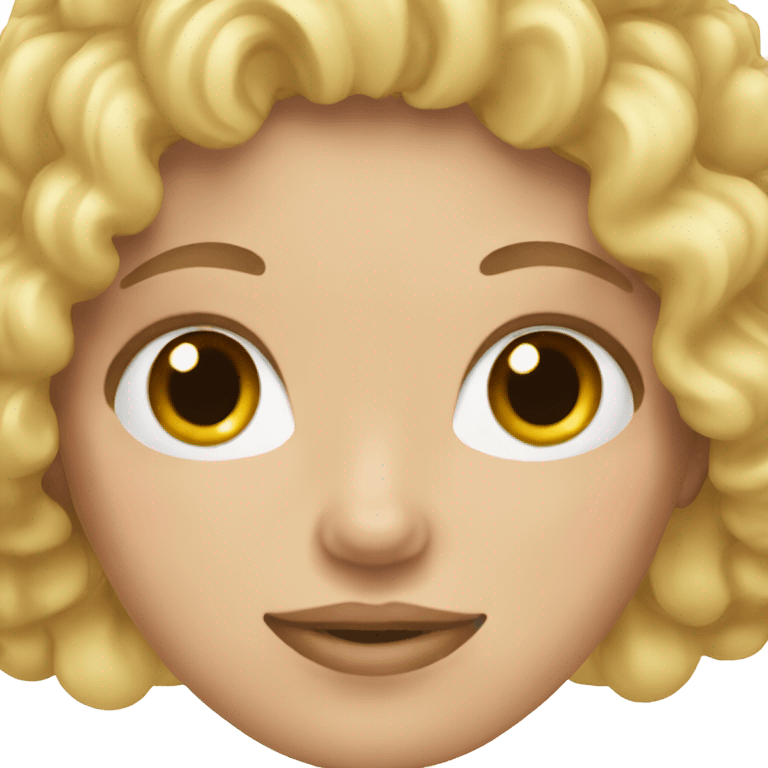 White Girl with blonde curly hair emoji