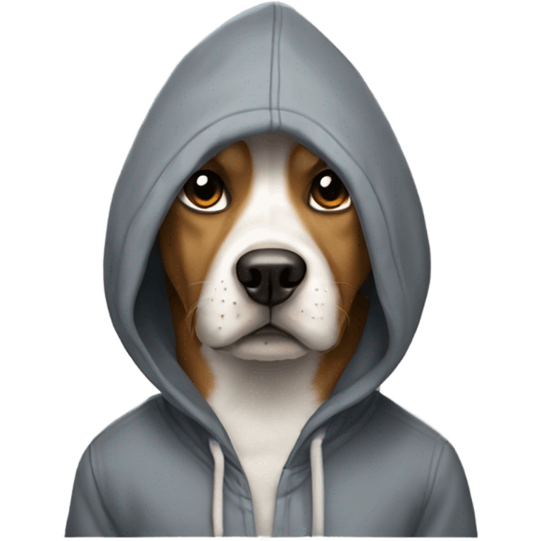 Dog wearing a hoodie  emoji