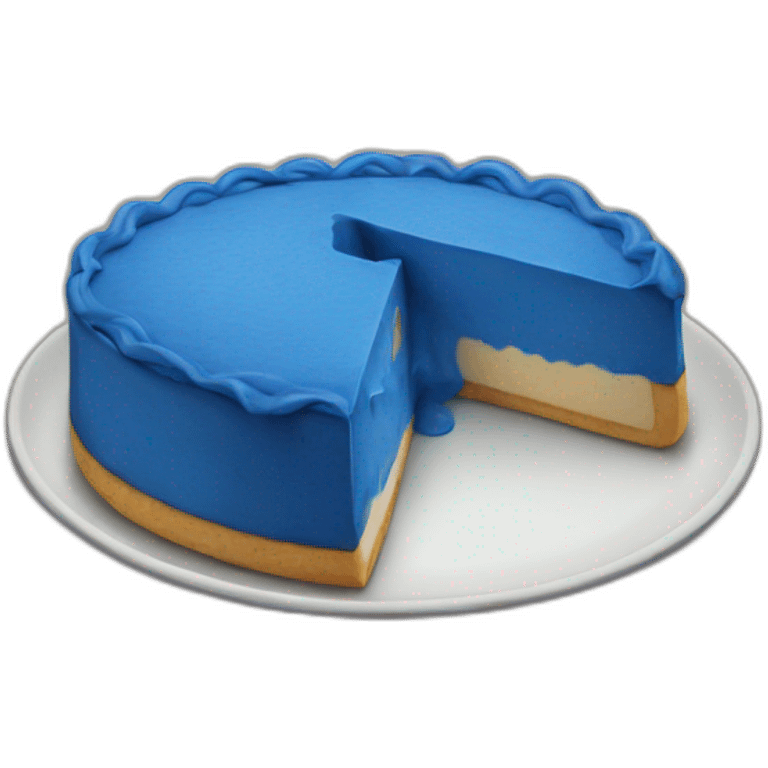 Blue pie emoji