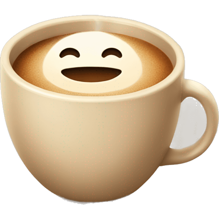 Warm coffee in a beige mug emoji