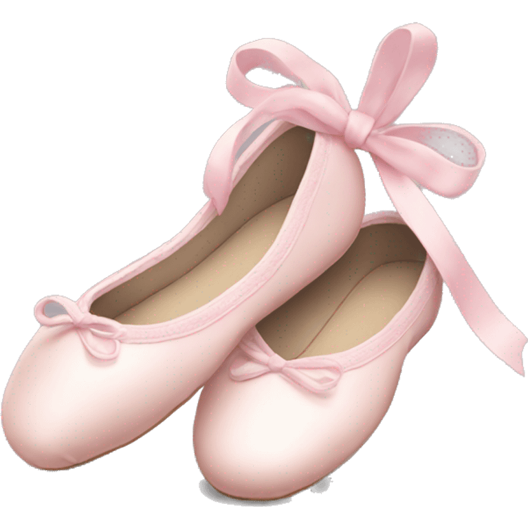 Pale light pink ballet shoes emoji