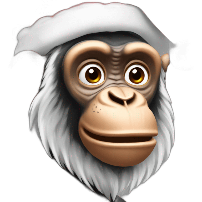 Chimpanzee santa emoji