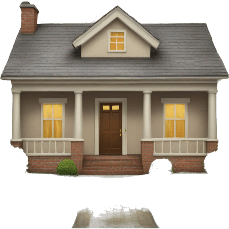 a house with its front door wide open, symbolizing an inviting or welcoming gesture emoji