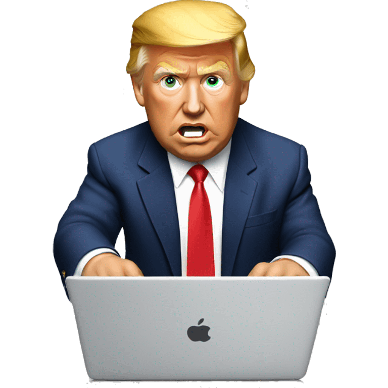 trump with laptop emoji