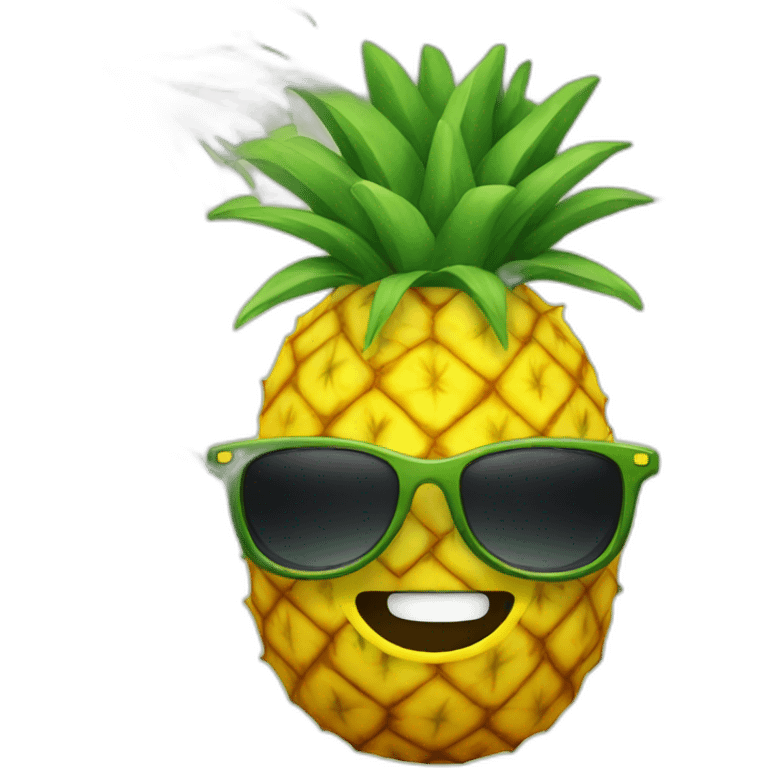 pineapple wear sun glass emoji