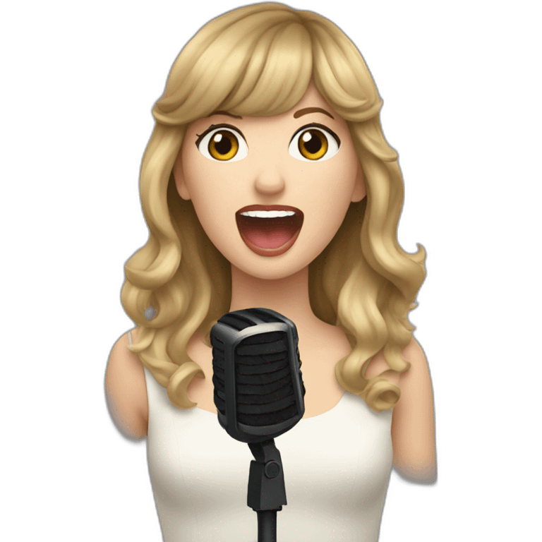 Taylor Swift singing emoji