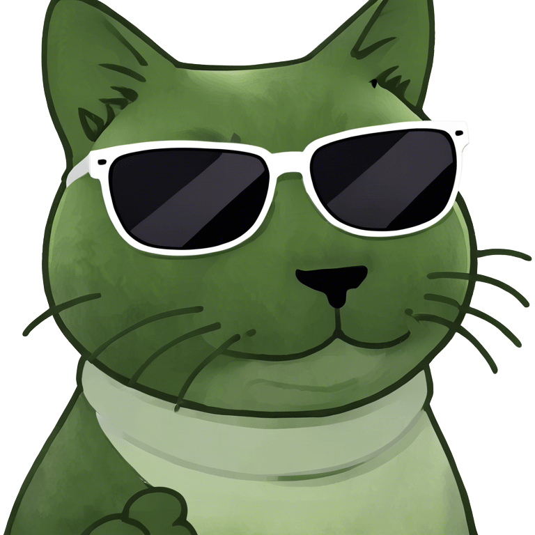 Cat with sunglasses emoji