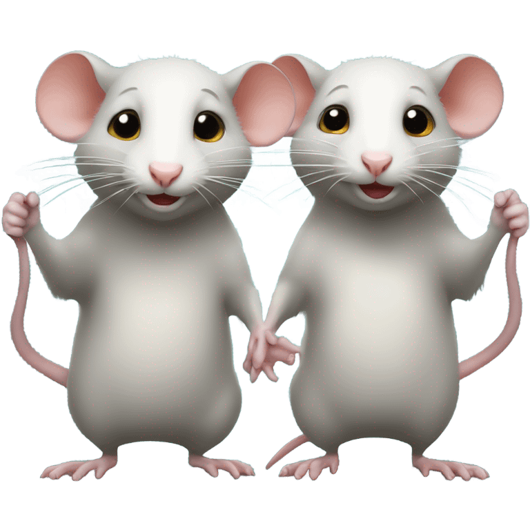 Two rats holds a sign with the inscription "ALINGHT" emoji