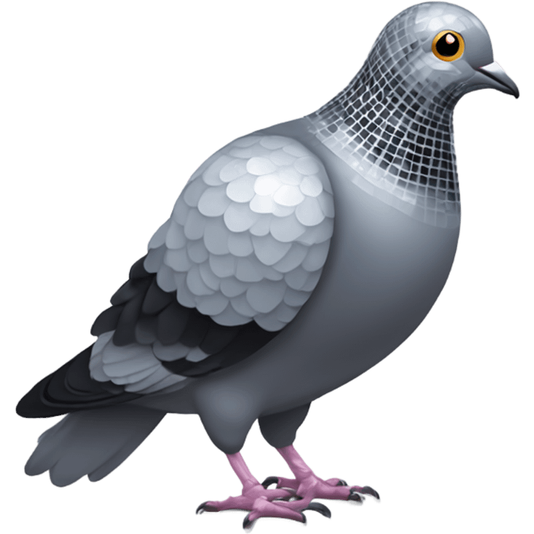 Pigeon disco ball emoji