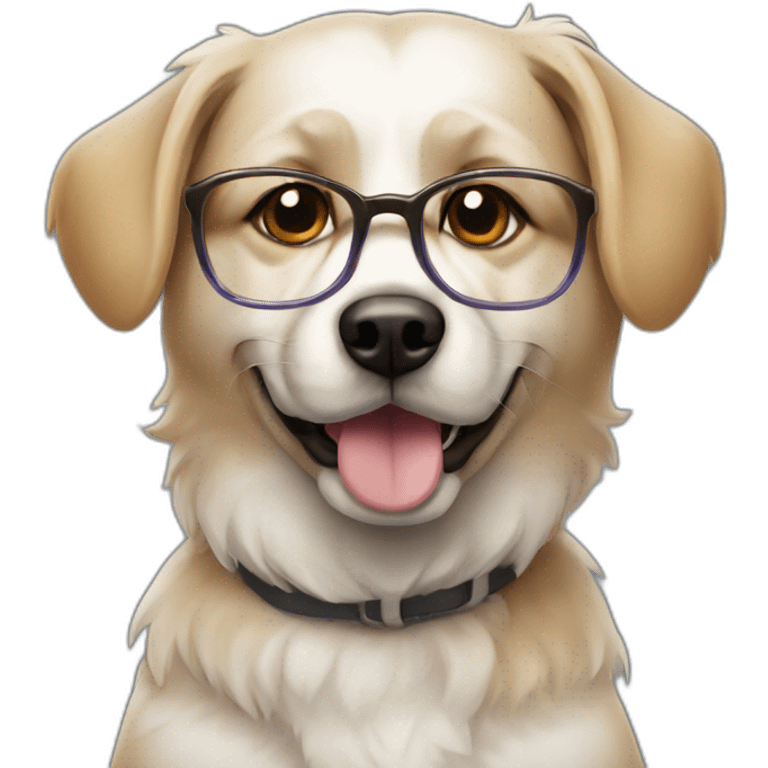 hund mit brille emoji