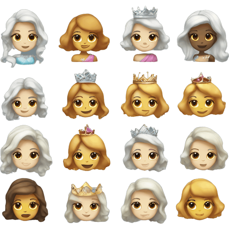 ice spice with long hair and a bob with a princess crown on emoji