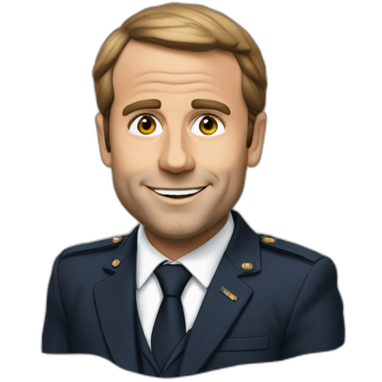 macron avec crayon emoji