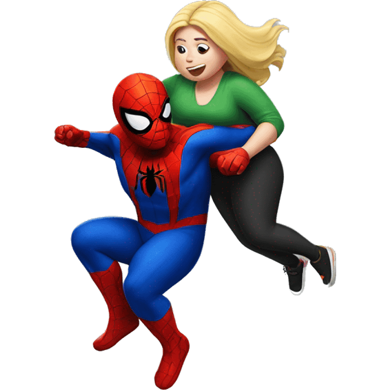 Spider-Man saving fat girl  emoji