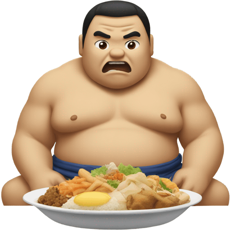 Sumo eating food emoji