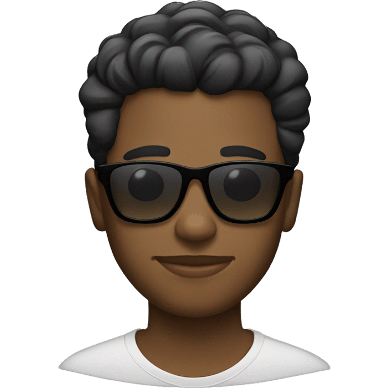 inspired black guy with shades and a high fade emoji