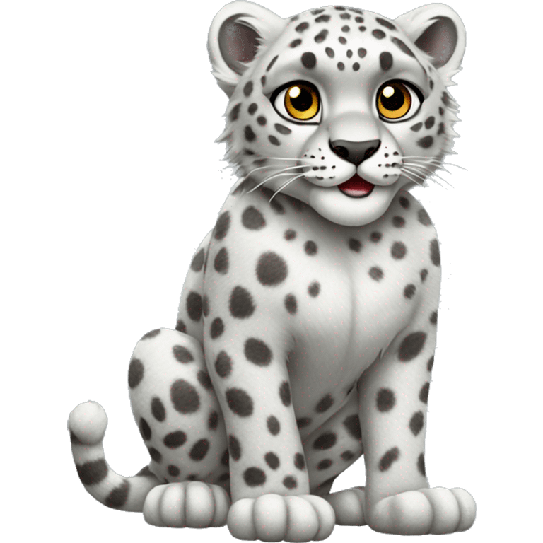 Snow leopard full body  emoji