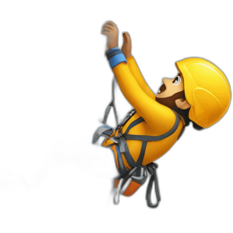 CLimber taking a fall emoji