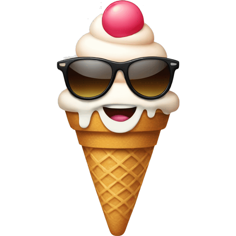 icecream with sunglasses dancing  emoji