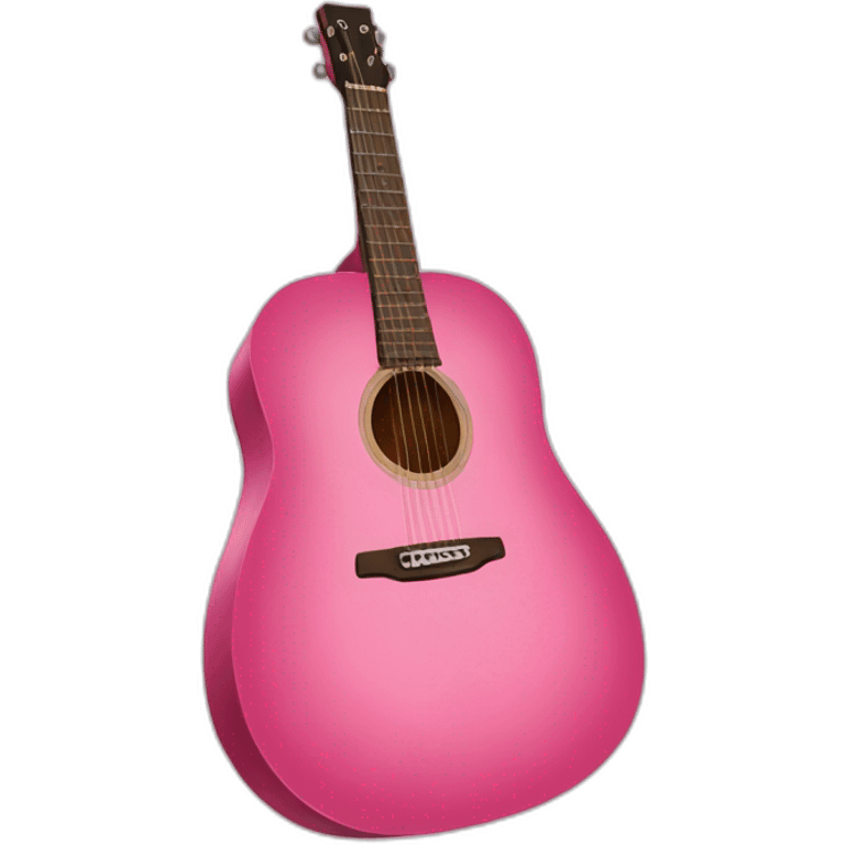 Pink Acoustic guitar emoji