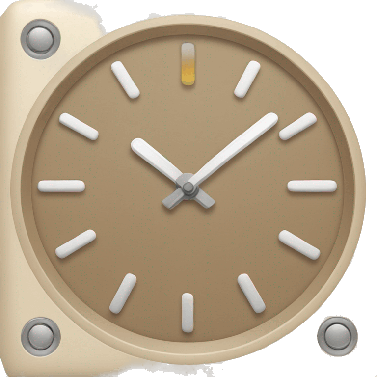 beige apple watch with beige clock face emoji