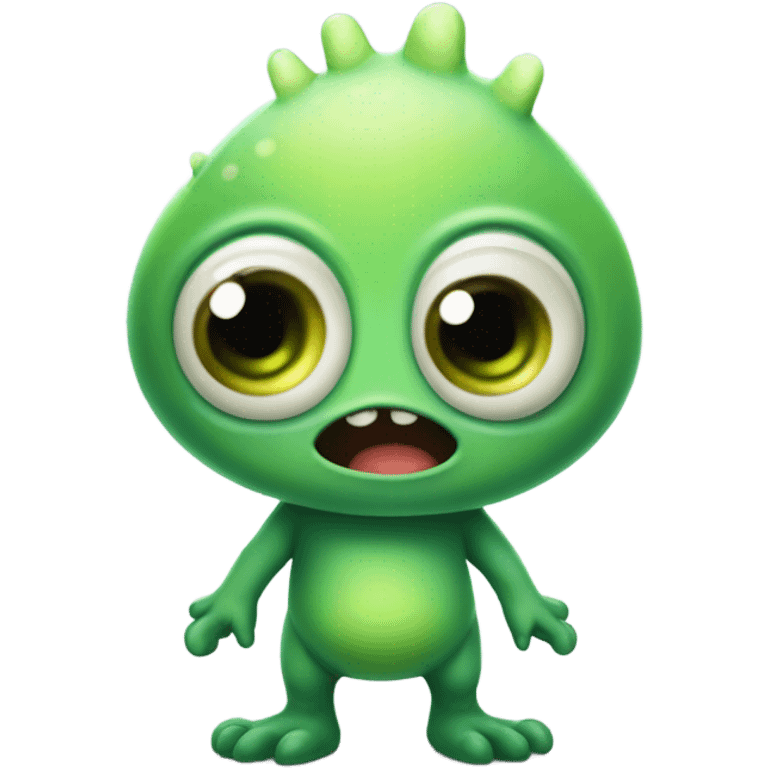 kind funny green baby monster emoji