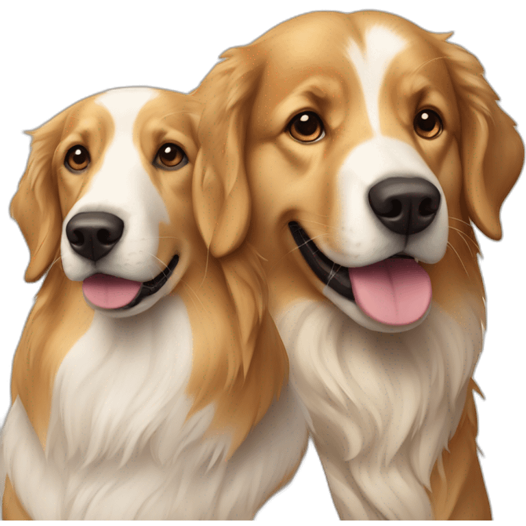 Golden Retriever and australian sheperd emoji