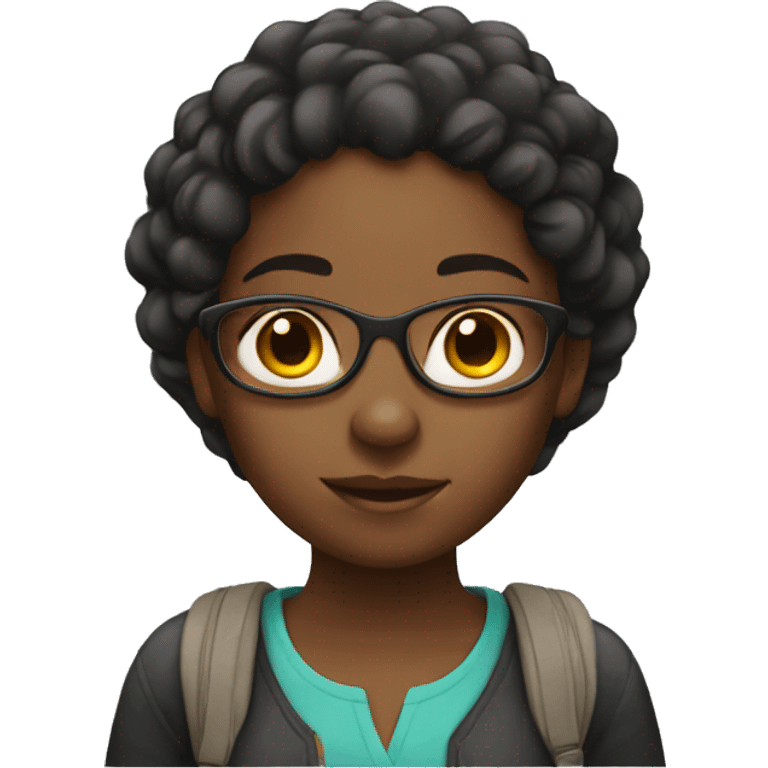 Black girl doing math  emoji