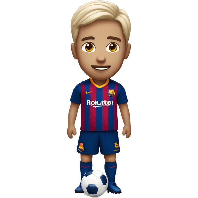 Football white player with 2024 barça kit emoji