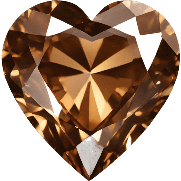 Heart shaped 56-carat brown diamond emoji