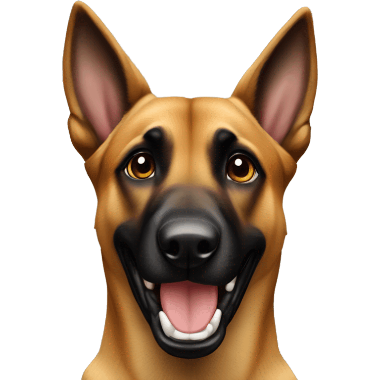 malinois say hello with hand emoji