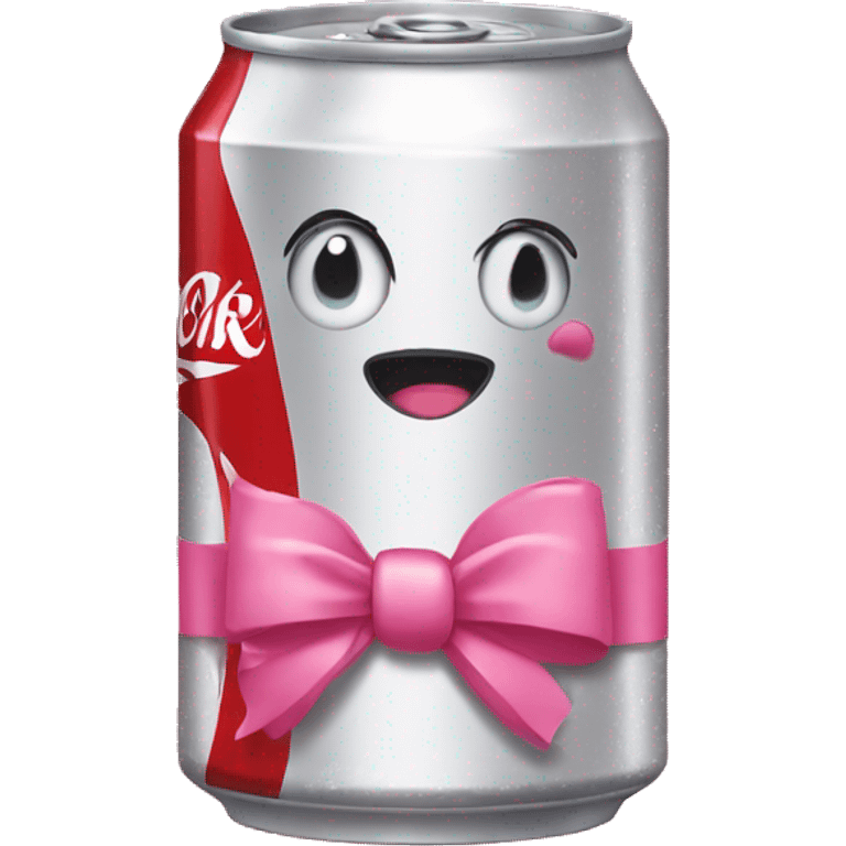 diet coke can with pink bow  emoji