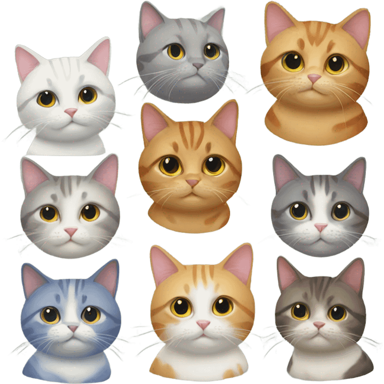 Seven cats emoji