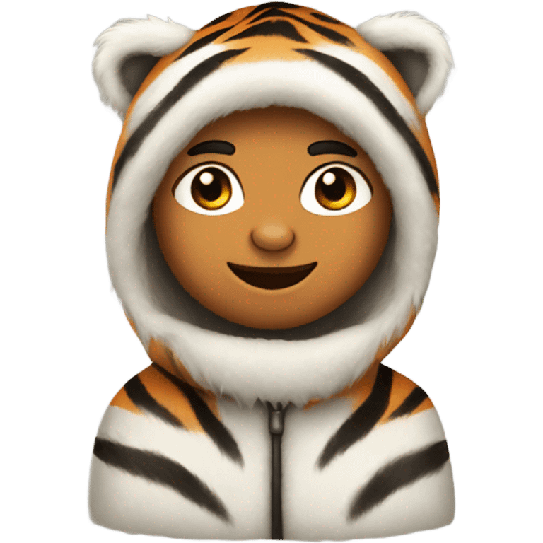 Eskimo dressed as tiger emoji