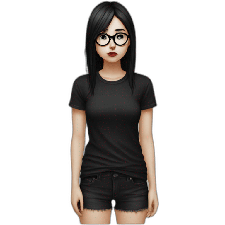 Sad+goth-girl-dark-hair-with-glasses-black-tshirt emoji