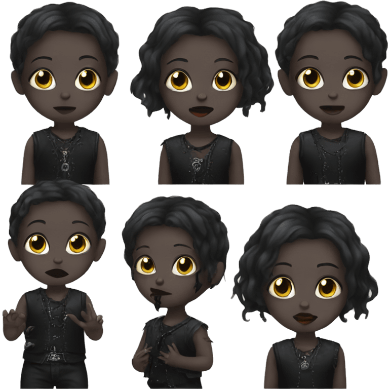 Goth baby emoji