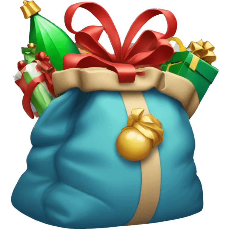 Santa's bag with gifts emoji