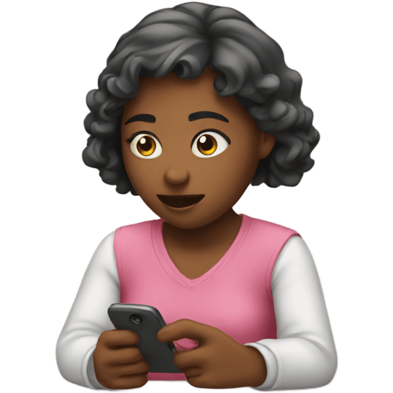 girl watching phone emoji