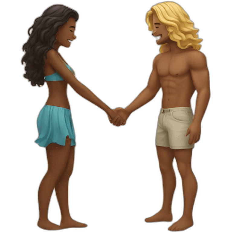 romance in the beach emoji