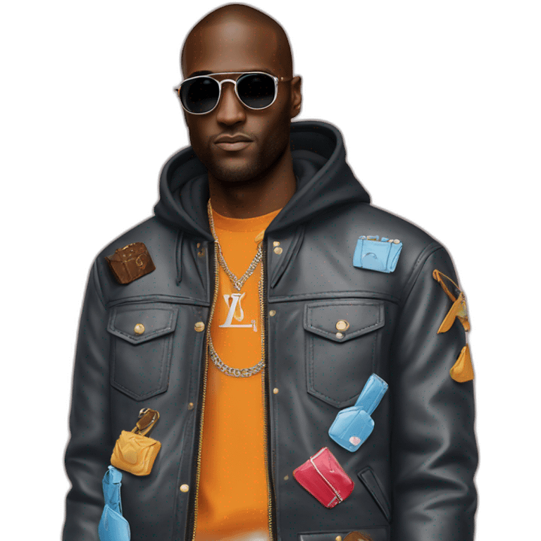 Virgil Abloh with louis Vuitton jacket emoji