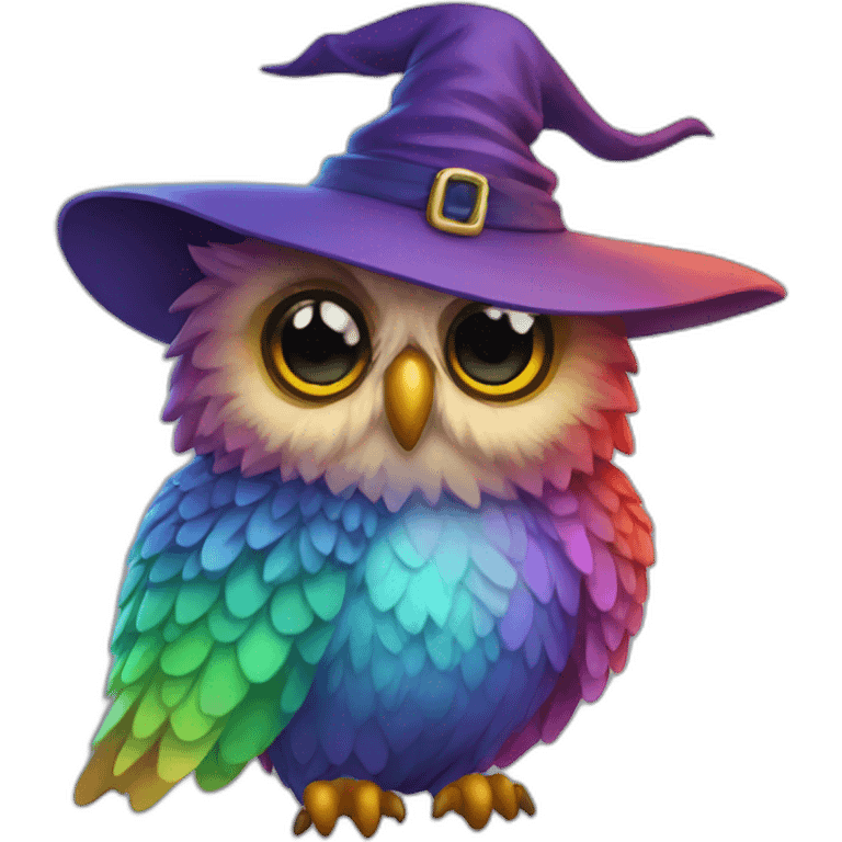 Rainbow Owl Witch emoji