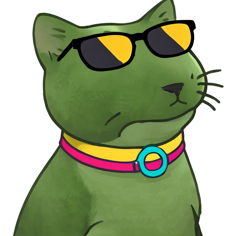 Cat with sunglasses emoji