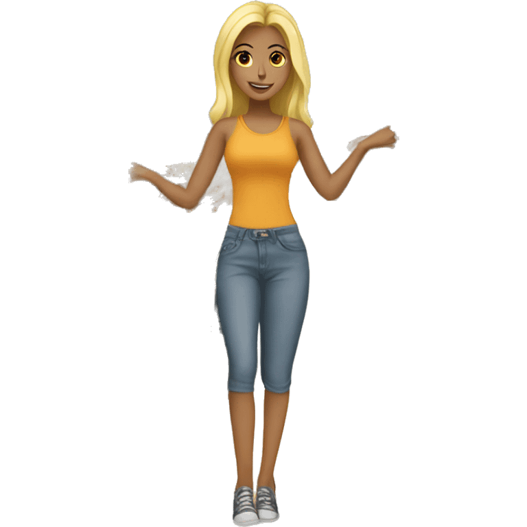 Blonde girl shopping  emoji